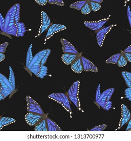 Seamless pattern with butterflies