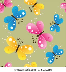 seamless pattern with butterflies