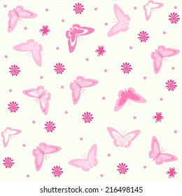Seamless pattern with butterflies .