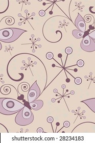 seamless pattern with butterflies