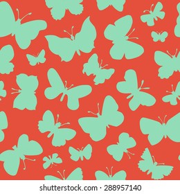 Seamless pattern with butterflies