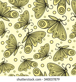 Seamless pattern with butterflies