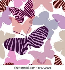 Seamless pattern with butterflies