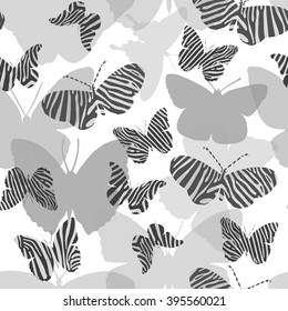 Seamless pattern with butterflies