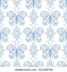 Seamless pattern with butterflies