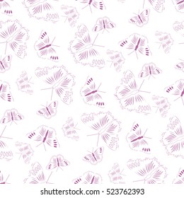 Seamless pattern with butterflies