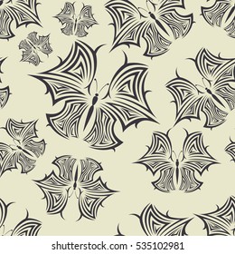 Seamless pattern with butterflies 
