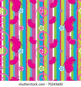 Seamless pattern with butterflies