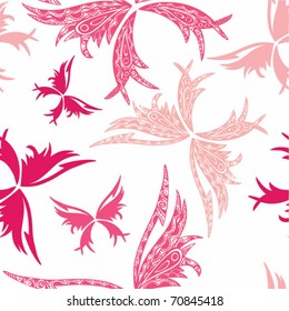 Seamless pattern with butterflies