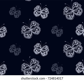 seamless pattern with  butterflies
