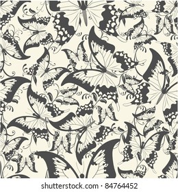 Seamless pattern with butterflies