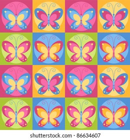 Seamless pattern with butterflies