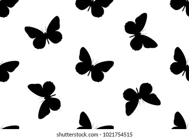 Seamless pattern with butterflies. Abstract background with butterflies.