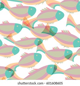 Seamless pattern with butterflies. Abstract vector illustration. Color image of repeating and alternating constituent elements. Decorative ornament