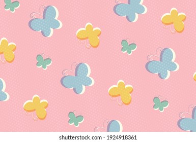 seamless pattern with butterflies for banners, cards, flyers, social media wallpapers, etc.