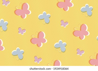 patrón sin fisuras con mariposas para banners, tarjetas, volantes, fondos de pantalla de medios sociales, etc.