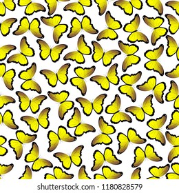 Seamless pattern from butterflies. Multi-colored butterflies for textiles.