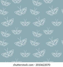 seamless pattern with butterflies. print for fabric, wrapping paper. vector eps 10