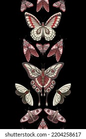 Seamless pattern with butterflies. Trendy vector print