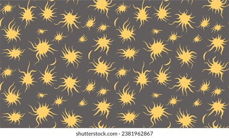 Seamless pattern with butterflies. Tropical branches leaves and plants background. Abstract Brush Strokes Star Seamless Print Background. Pine branches seamless pattern. Summer background.