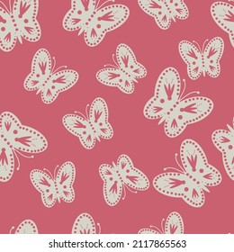 Seamless pattern with butterflies. Vector illustration