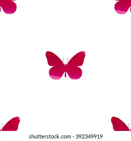 Seamless pattern with butterflies, vector illustration