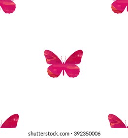 Seamless pattern with butterflies, vector illustration