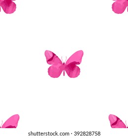 Seamless pattern with butterflies, vector illustration