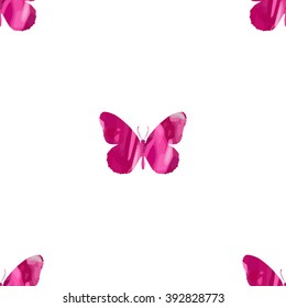Seamless pattern with butterflies, vector illustration