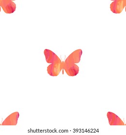 Seamless pattern with butterflies, vector illustration