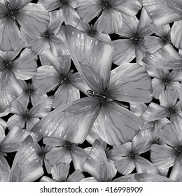 seamless pattern with butterflies, vector illustration, clip-art