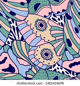 Seamless pattern with butterflies wings. Nature print.