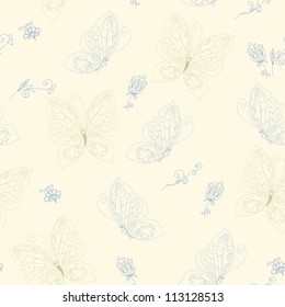 seamless pattern with butterfly