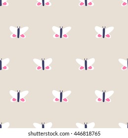 seamless pattern, butterfly art  background design for fabric and decor