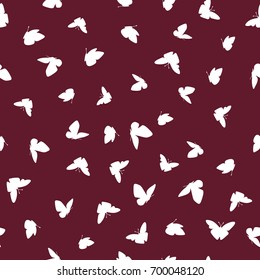 Seamless pattern, butterfly art background design for fabric and decor. Vector eps 10.
