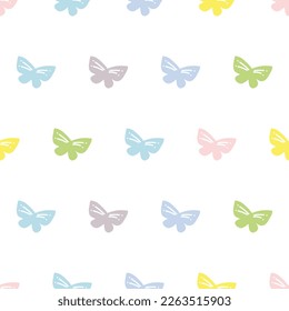 seamless pattern, butterfly art surface design for fabric scarf and decor