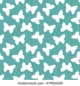 Seamless pattern with butterfly. Cartoon pastel colors illustration in vector