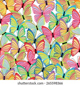 Seamless pattern with butterfly  for design fabric,backgrounds, package, wrapping paper, covers, fashion