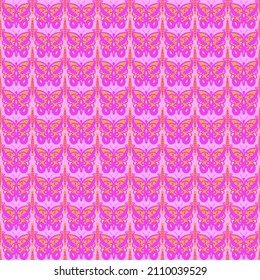 seamless pattern with butterfly ornament