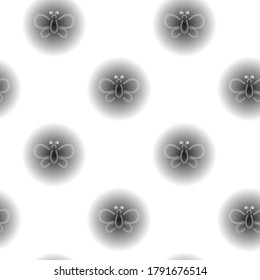 Seamless pattern with butterfly, ornament for wallpaper, fabric or other design