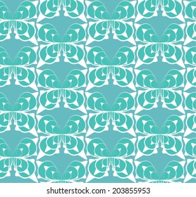 Seamless pattern with butterfly symbol