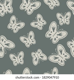 Seamless pattern with butterfly for textile, fabric, print, decorative elements, scrapbooking.