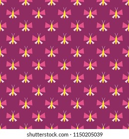 Seamless pattern with butterfly. Vector illustration.