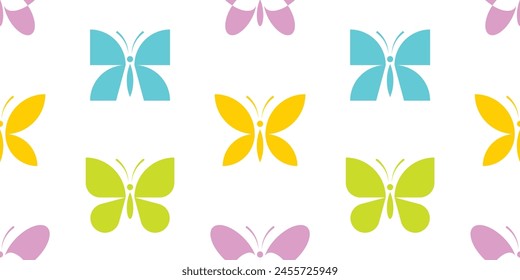 Seamless pattern with Butterflys. isolated on white background