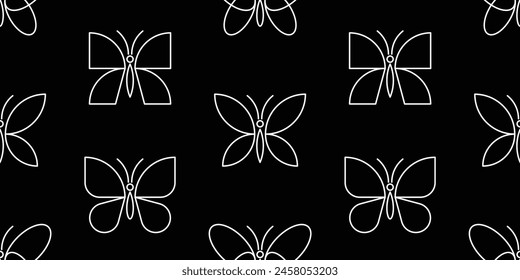 Seamless pattern with Butterflys. isolated on white background