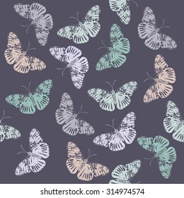Seamless pattern with butterfly's. Trendy background for your designs.