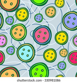 seamless pattern with buttons 3