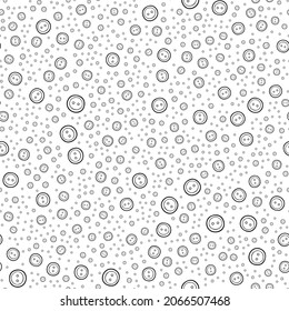 Seamless pattern with buttons on a white background. Vector illustration. Freehand drawing. Background for fabric, textile design, wrapping paper.
