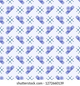 Seamless pattern with buttons. Sewing and needlework background. Template for design, fabric, print.