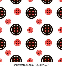 Seamless pattern with buttons. Vector